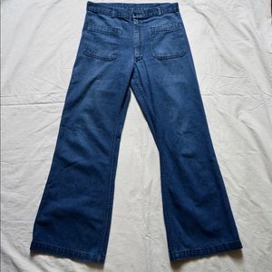 High-waisted Vintage 1970’s wide leg jeans